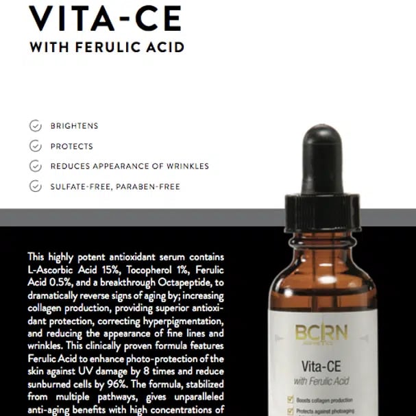 bcrn vita ce with ferulic acid
