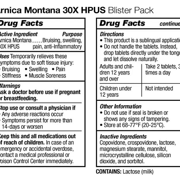 arnica tablets